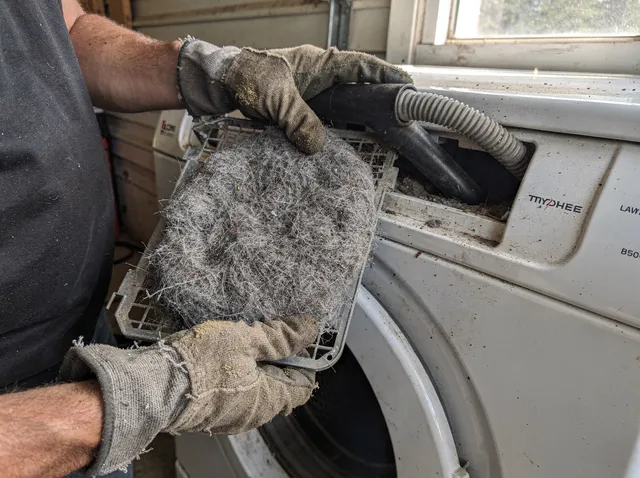 Cleaning Dryer Lint Trap in Vernon, CT