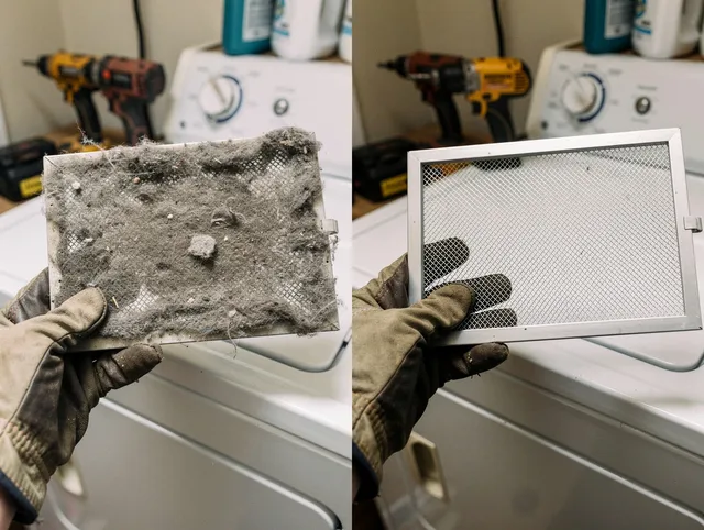 Professional lint trap cleaning by Manchester Dryer Vent Cleaning in Manchester
