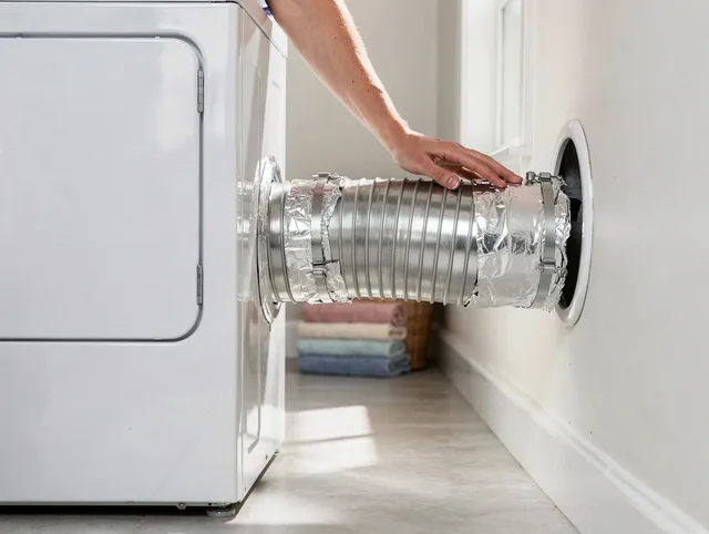 Professional dryer vent hose installation by Manchester Dryer Vent Cleaning in Manchester